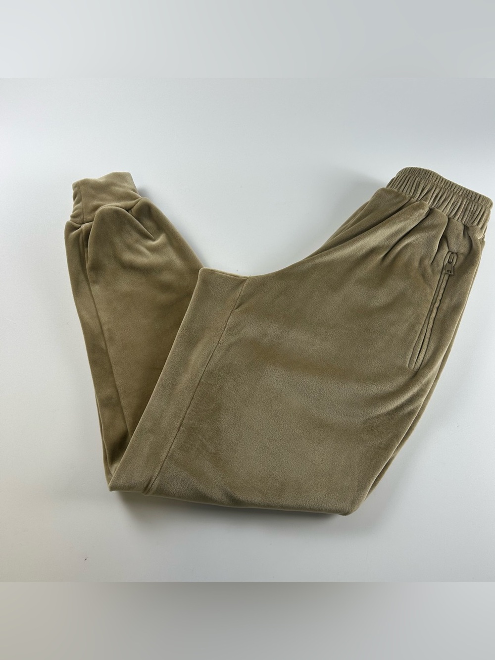 Skims WMNS SZ S Velour Joggers Velvet Athlleisure Lounge Cozy Minimal Beige